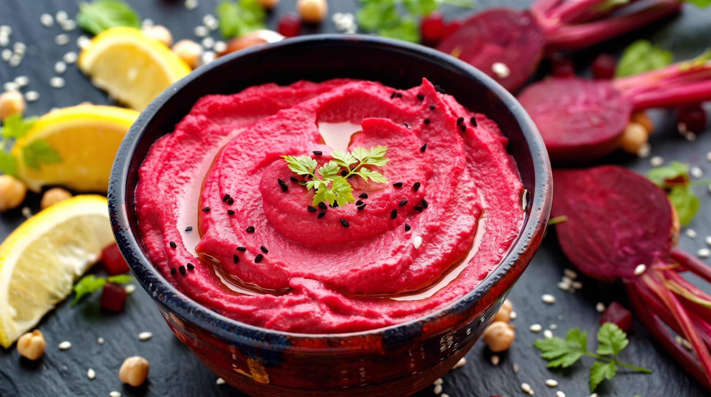 Receta de hummus de remolacha, rápida y fácil