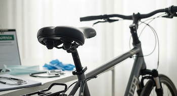 Una bicicleta moderna con sillín