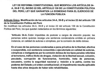 Dictamen para impedir postulación de