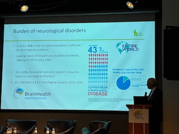 Paul Boon afirmó que el 43 por ciento de los europeos padecía algún trastorno neurológico, lo que impacta en la salud pública y la economía