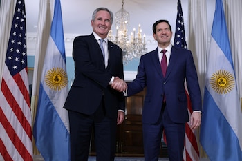 Secretary Of State Rubio Meets With Argentine Foreign Minister Pablo Quirno At The State Department
