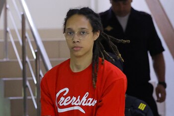 La estrella del baloncesto estadounidense Brittney Griner (REUTERS/Evgenia Novozhenina)