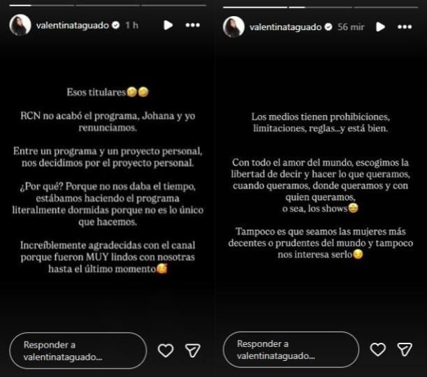 Las restricciones editoriales de 'Qué hay pa’ dañar' habrían impulsado a sus creadoras a buscar mayor libertad creativa en futuros proyectos - crédito @valentinataguado/Instagram