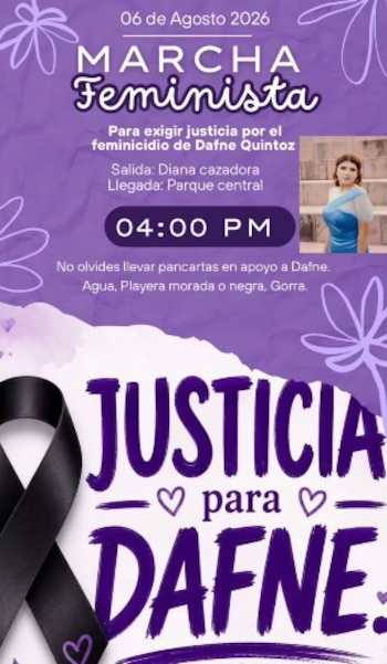 Convocatoria a marcha para justicia.