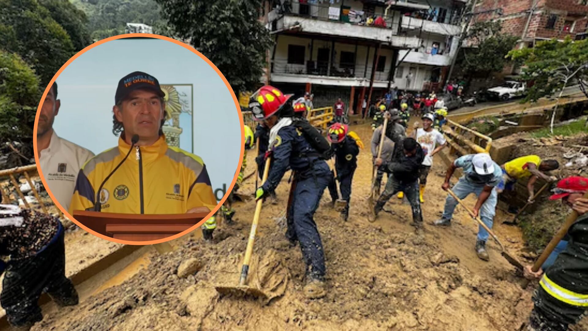 El alcalde de Medellín aseguro que no ha recibido apoyo de del Gobierno por las emergencias que se están presentando en la ciudad - crédito @DAGRDMedellin / X - @ficogutierrez/ Instagram