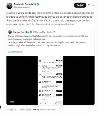 El ministro Armando Benedetti señaló