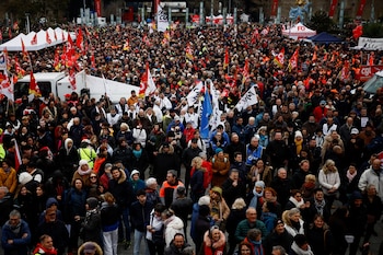 Los sindicatos que llaman a las protestas (CGT, FO, CFDT, FSU, Unsa, CFTC, Solidaires, etc.) presentaron el plan para las movilizaciones (Reuters)
