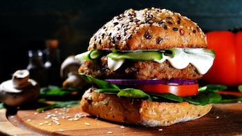 Hamburguesa vegana a base de