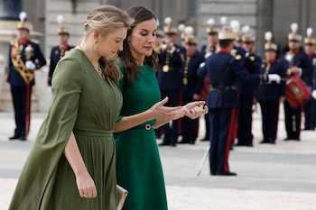 La reina Letizia y Stéphanie