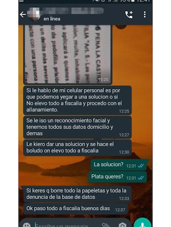Una extorsión por Whatsapp de