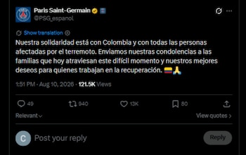 El campeón de Europa se pronunció enviando su apoyo-crédito X