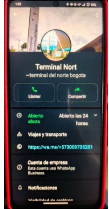 Los delincuentes utilizan perfiles falsos en aplicaciones de mensajería para ofrecer pasajes a bajo costo y solicitar pagos anticipados- crédito Secretaría de Justicia