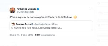 La congresista Katherine Mirandas se