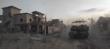 Una columna de tanques y