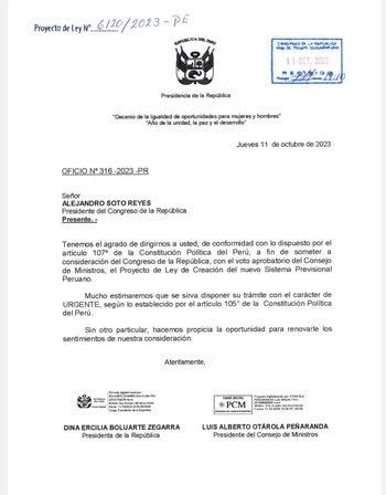 Proyecto de ley de la