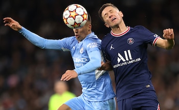 Ander Herrera contra el Macheter City en Champions. (Reuters/Carl Recine)