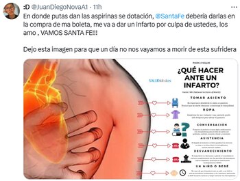 Cómo hacer para pasar los infartos creados por Santa Fe - crédito redes sociales