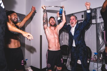 Los festejos del Inter Miami tras conquistar el MLS Supporters’ Shield (Credito: Inter Miami CF)