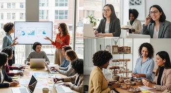 Diversas mujeres emprendedoras colaboran en