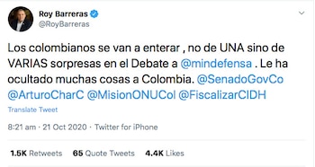 Trino del senador Roy Barreras