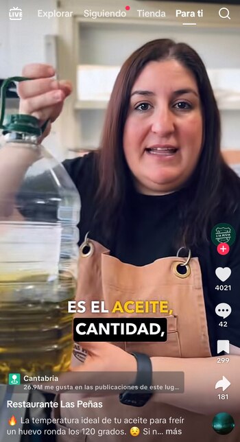 La cocinera del Restaurante de