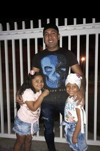 José Hernández con Salomé, su