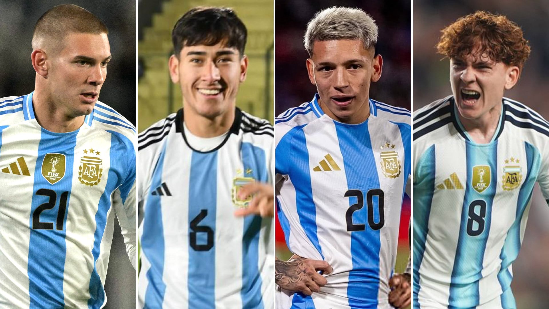 Franco Mastantuono, Román Vega, Gianluca Prestianni y Valentín Barco fueron convocados para los amistosos contra Bolivia, Burkina Faso y Benín