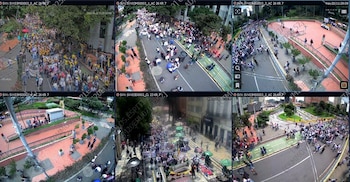 Al menos 12 buses y 8 chivas arribaron a Bogotá para la marcha nacional, transportando participantes de Risaralda, Cauca y Huila - crédito Bogotá Tránsito/X