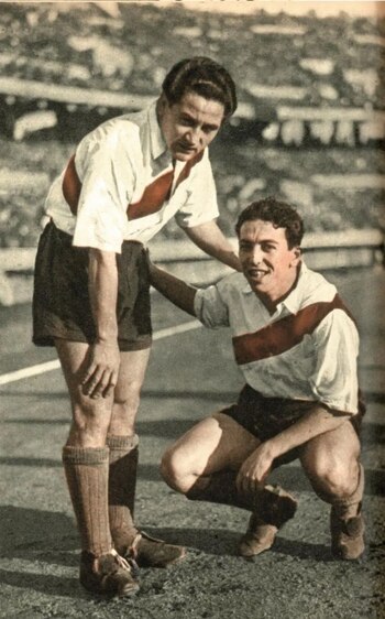 Junto a Ángel Labruna