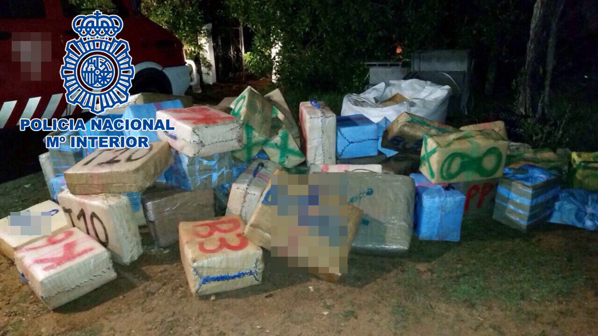 Policía Nacional frustra «in fraganti» un vuelco en una ‘guardería’ donde se ocultaban casi dos toneladas de hachís