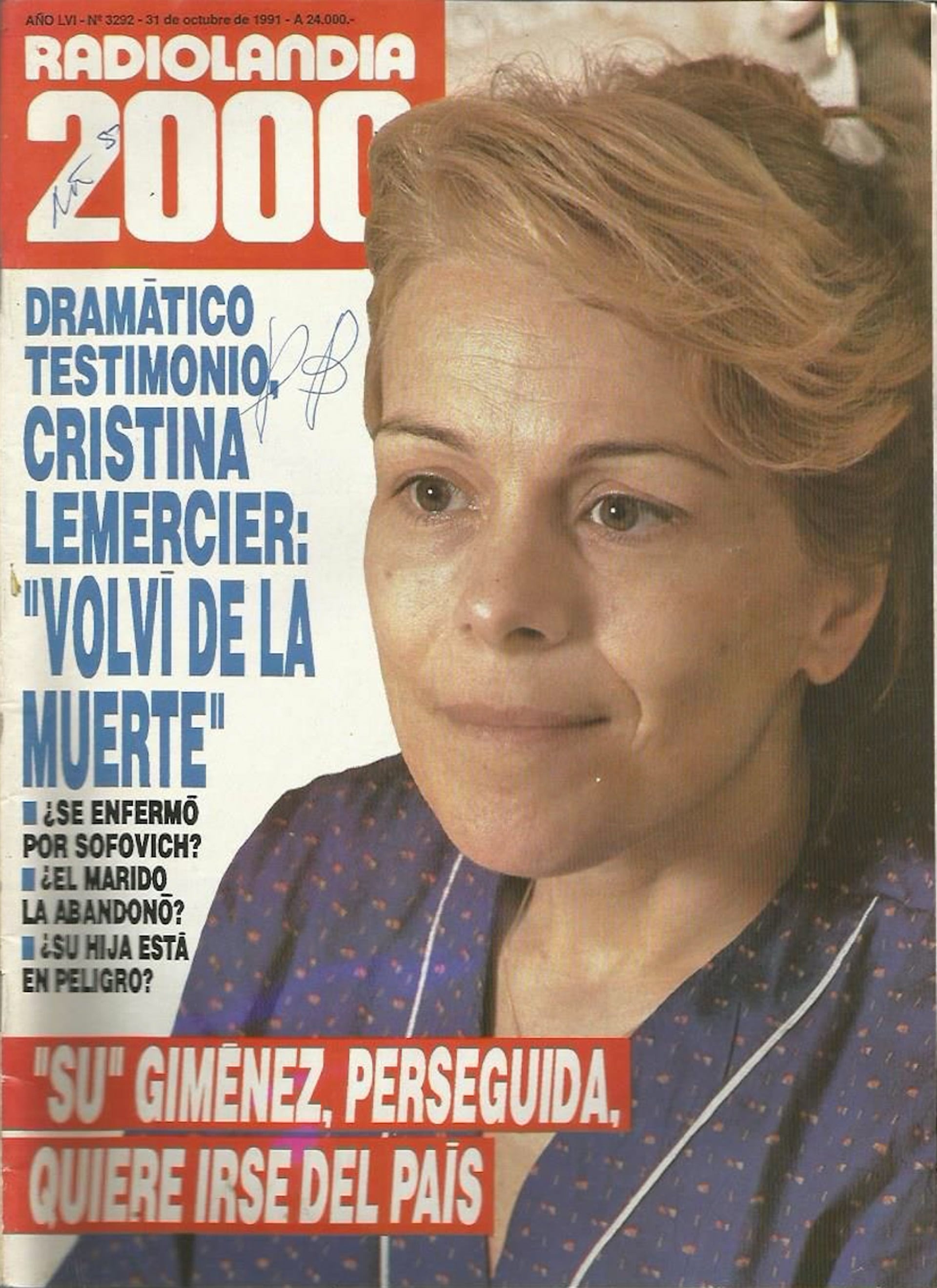 En 1992, un serio problema serio de salud hizo que fuera intervenida quirúrgicamente en tres oportunidades