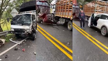 Accidente en la vía La