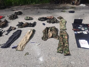 Material de guerra incautado en