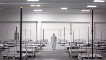 En Quito, Ecuador, un empleado