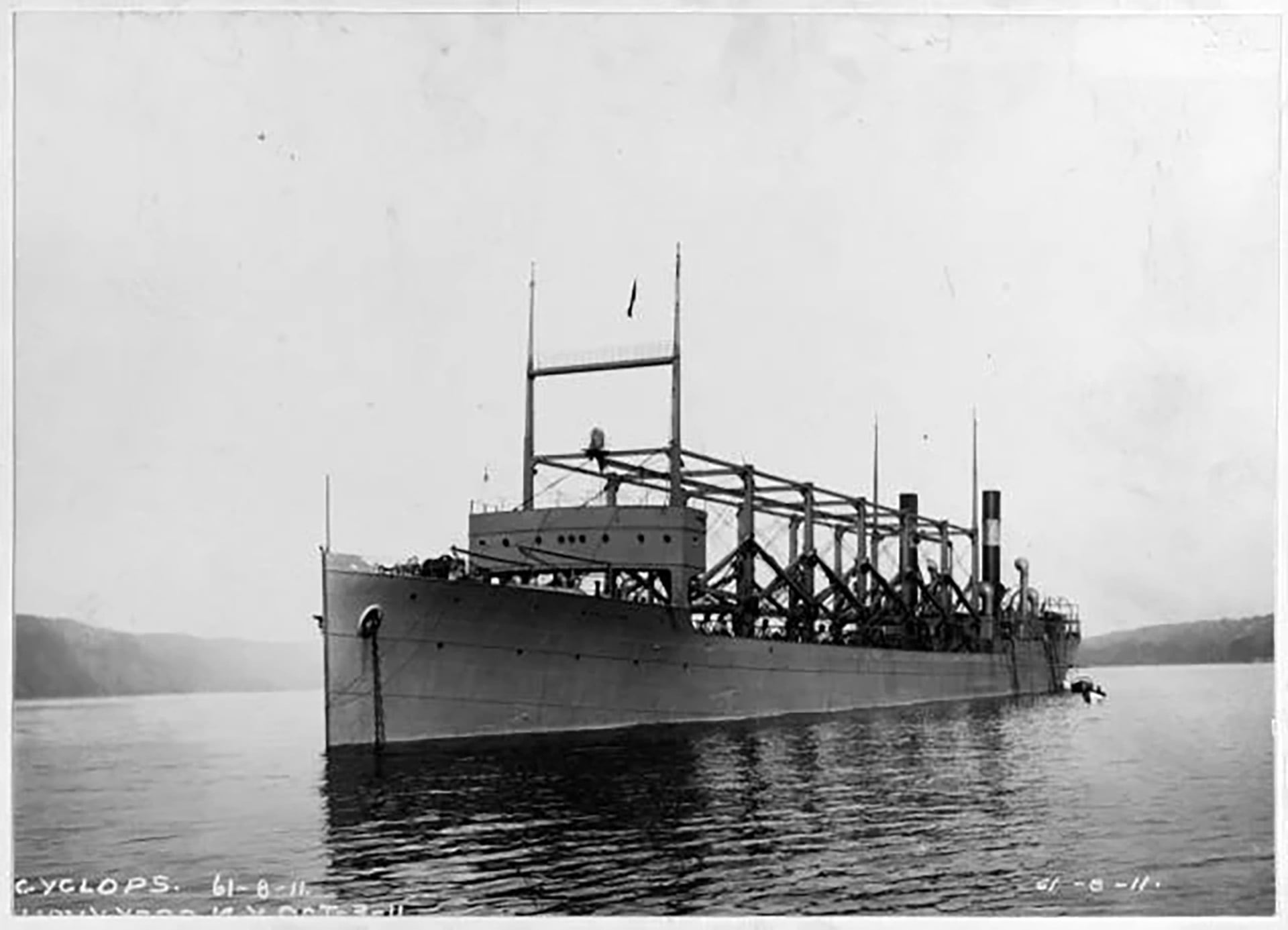 El USS Cyclops representa la mayor pérdida de vidas de la Armada de Estados Unidos en un evento ajeno al combate (Comando de Historia y Patrimonio Naval)