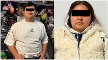 Ramses Hasiel y Wendy Sarahi, detenidos tras el cateo en la colonia Doctores. Crédito: SSC
