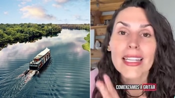 Turistas españoles, entre ellos niños