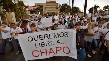 Marcha por El Chapo, Sinaloa 2014. (AFP)