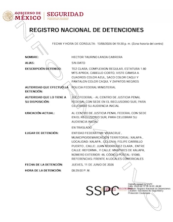 Taurino es señalado como un exalto mando del SAT. Crédito: RND