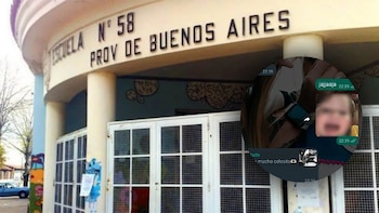 Frente de la escuela N°58