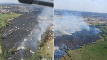 Incendio en Navatejera, en León, iniciado a las 14 de la tarde (Jcyl)