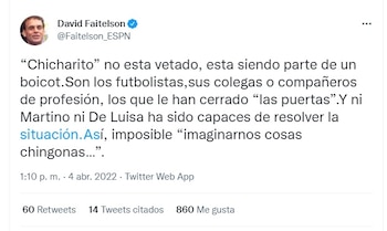 Faitelson señaló un boicot del Tri en contra del Chicharito Hernández