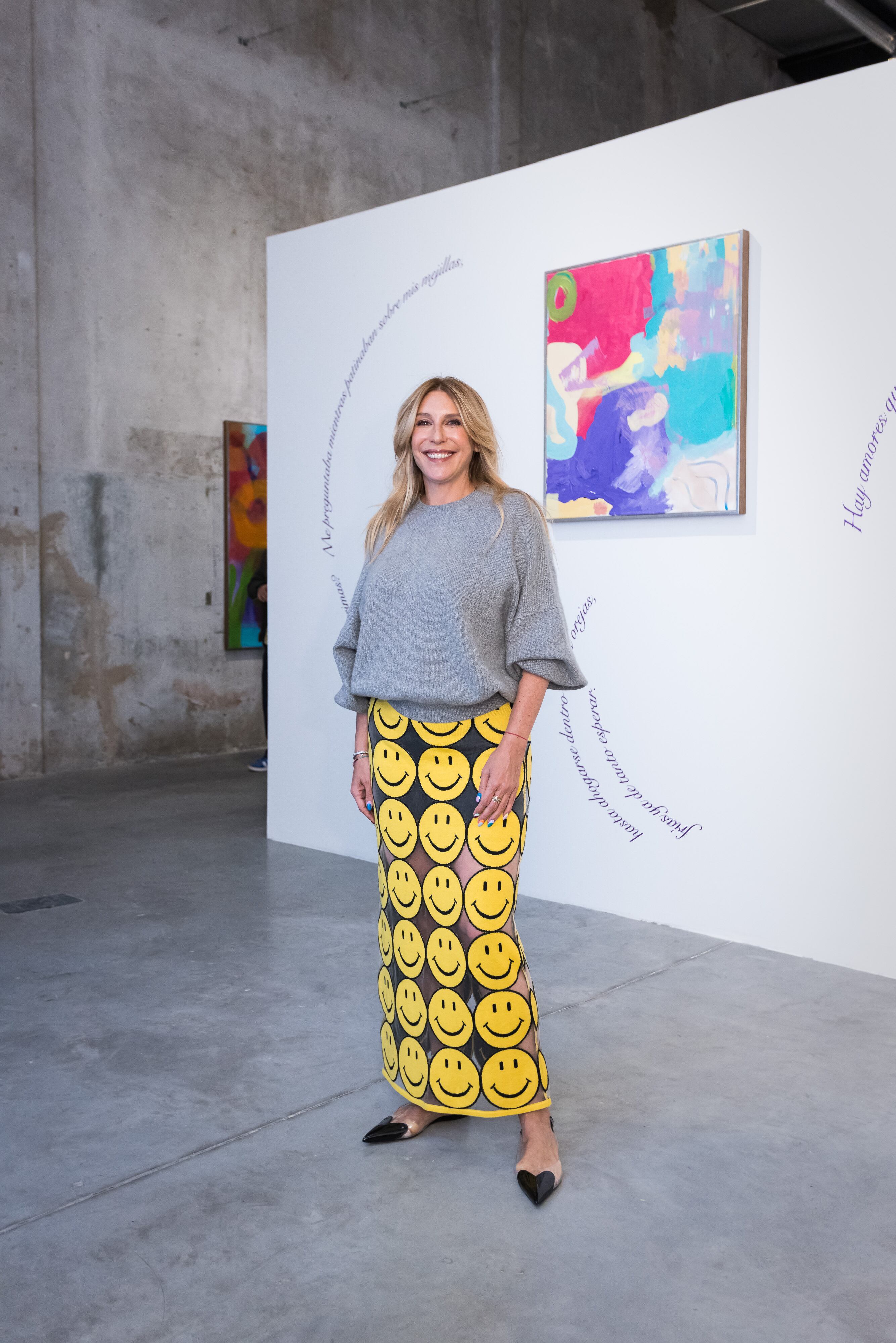 Amalia Amoedo durante la presentación de su muestra “Entre Dos Lunas”