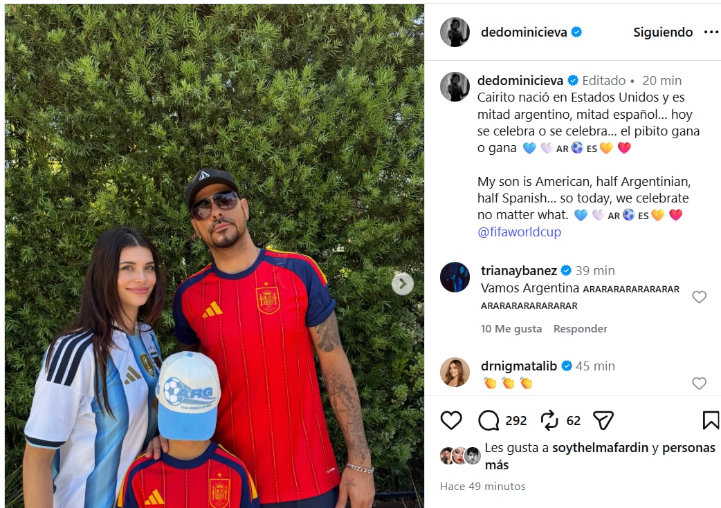 Eva de Dominici contó la particularidad en su hogar por la final del Mundial 2026.
