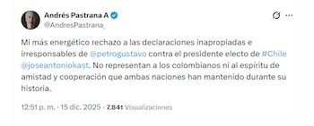 El expresidente Andrés Pastrana criticó