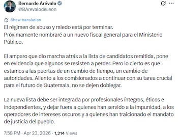 Bernardo Arévalo ve la transición como una oportunidad clave para renovar la justicia y combatir la impunidad en Guatemala. (Cortesía: Bernardo Arévalo)