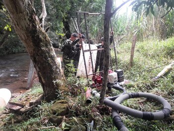 Material incautado durante operación militar