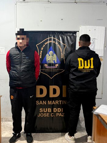 Matías Zapata tras su detención