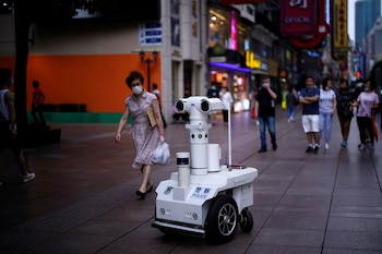 Los robots que patrullan son