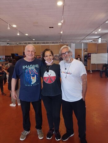 Bazterrica con Gisela Varacca y